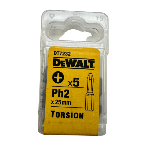 DT7232 Torsion Bits PH2 x 25mm (Pack 5)