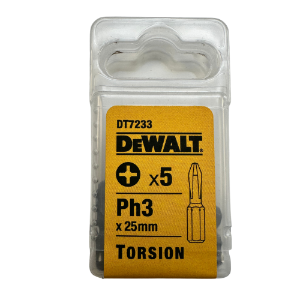 DT7233 Torsion Bits PH3 x 25mm (Pack 5)