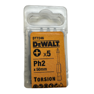 DT7246 Torsion Bits PH2 x 50mm (Pack 5)